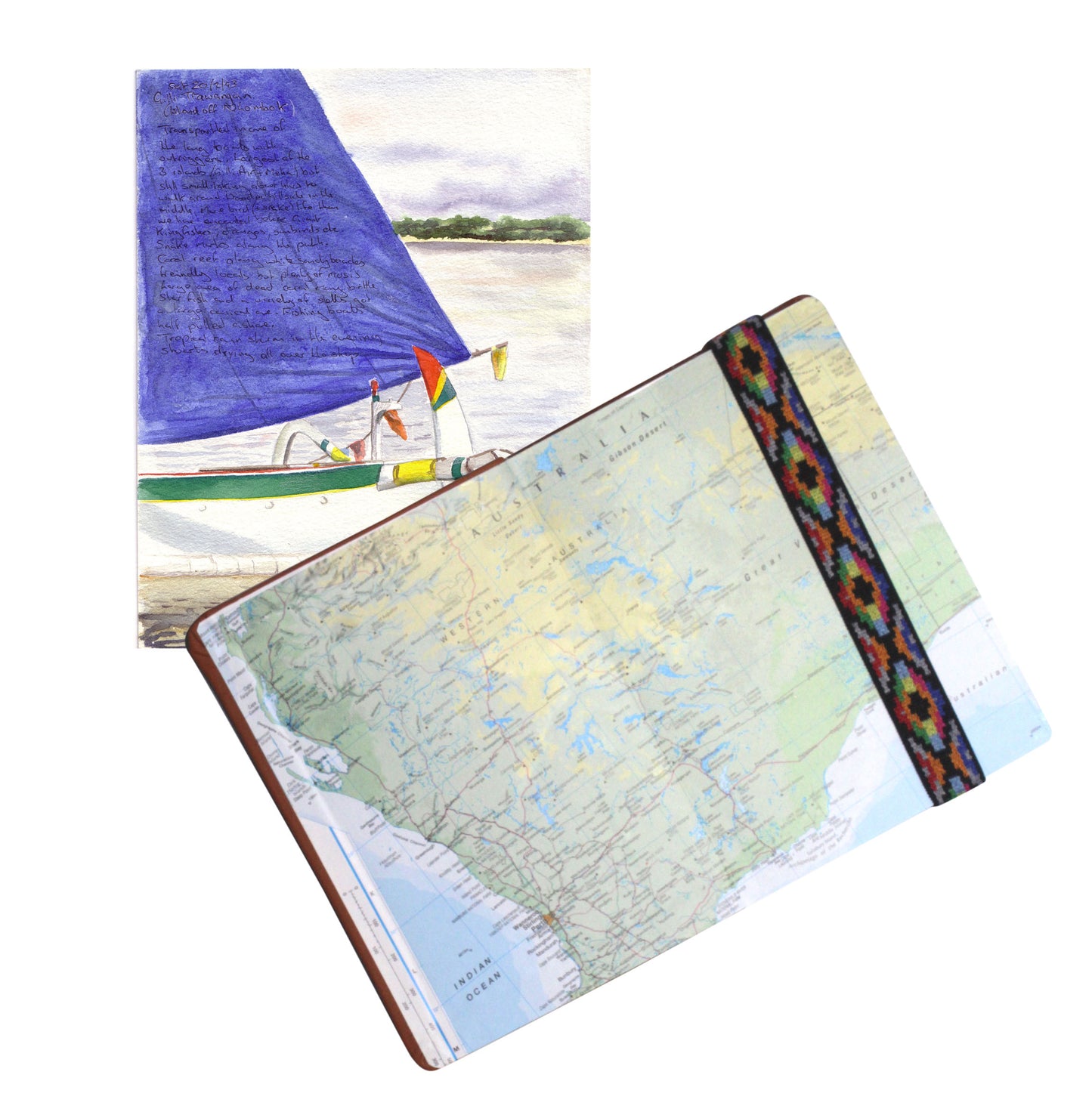 A5 Hardcover portrait Sketchbook. World Traveller