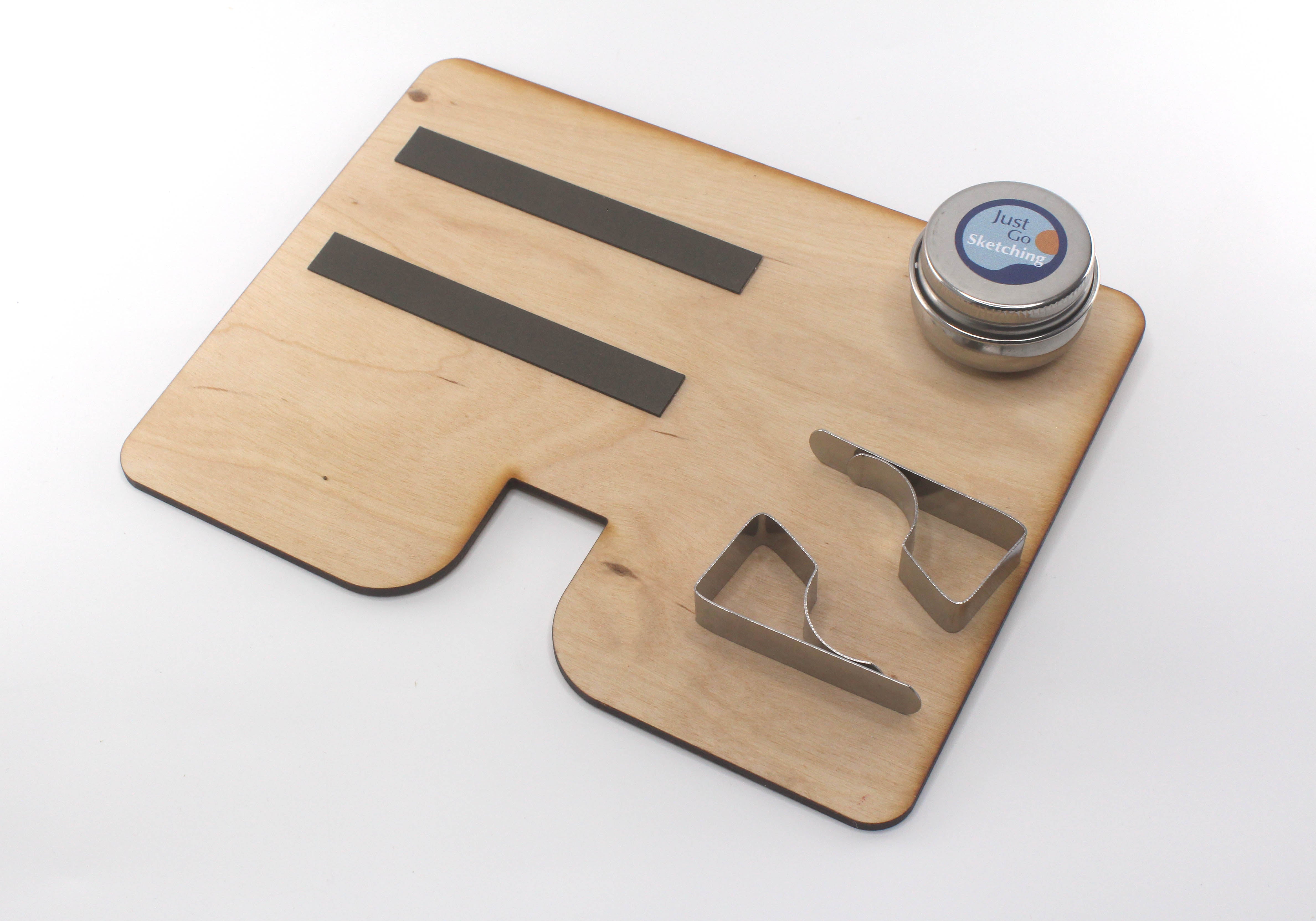 JustGoSketching Companion – Handmade One-Handed Sketching Board for Artists