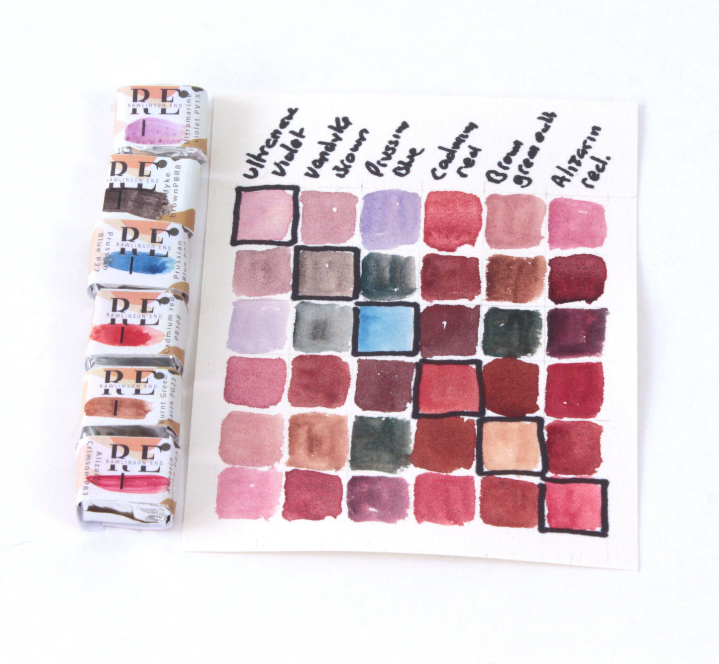 Alizarin Crimson. Professional quality fine watercolor paint