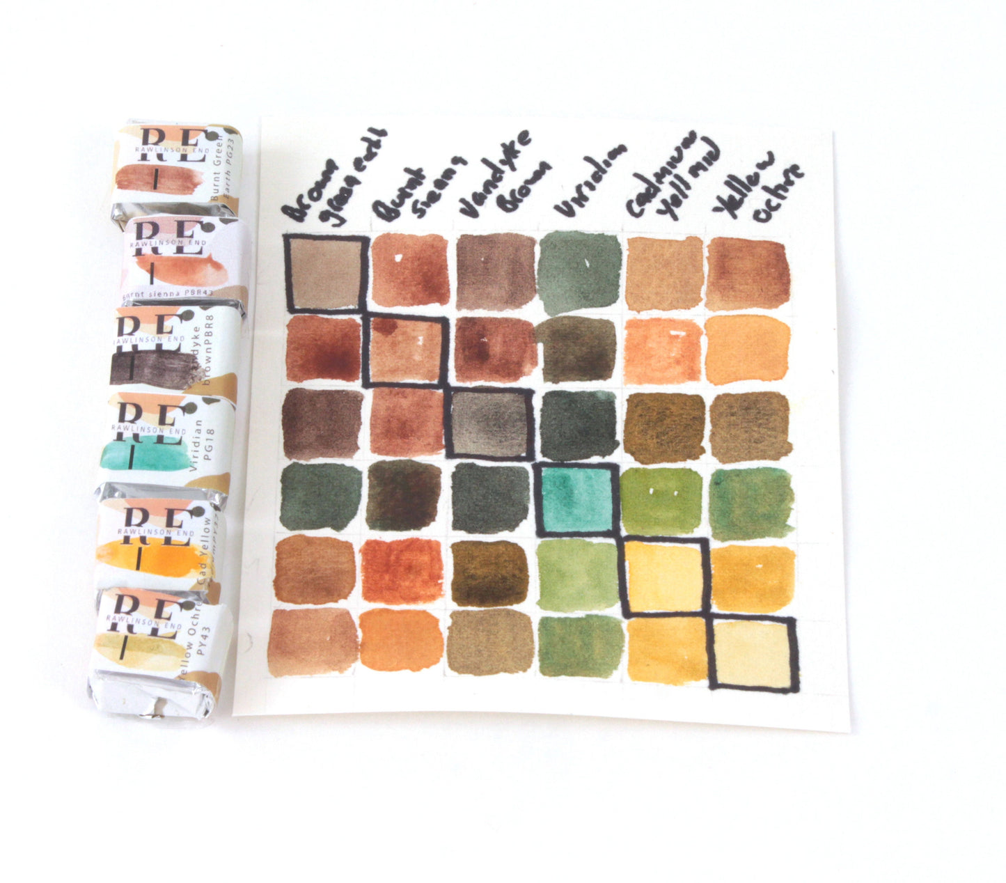 Yellow Ochre. Professional quality fine watercolor paint