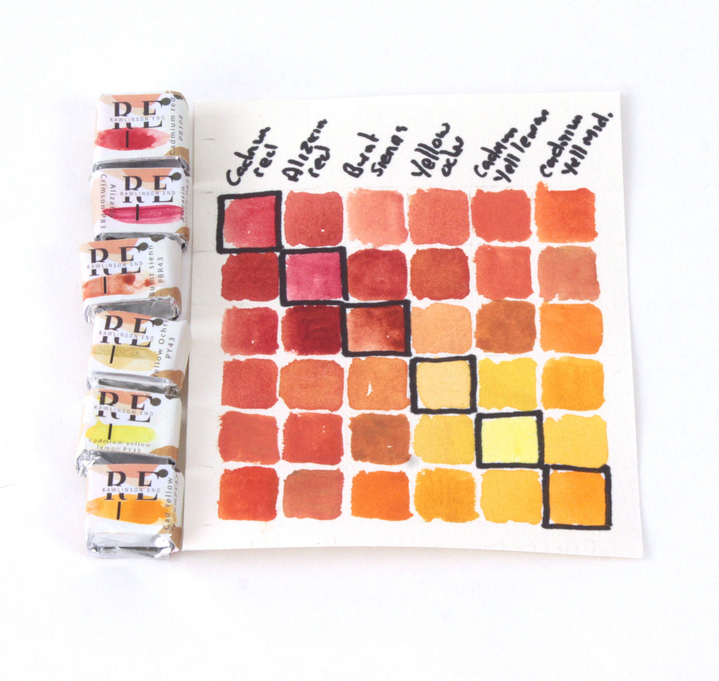 Cadmium Yellow medium. Professional quality fine watercolor paint