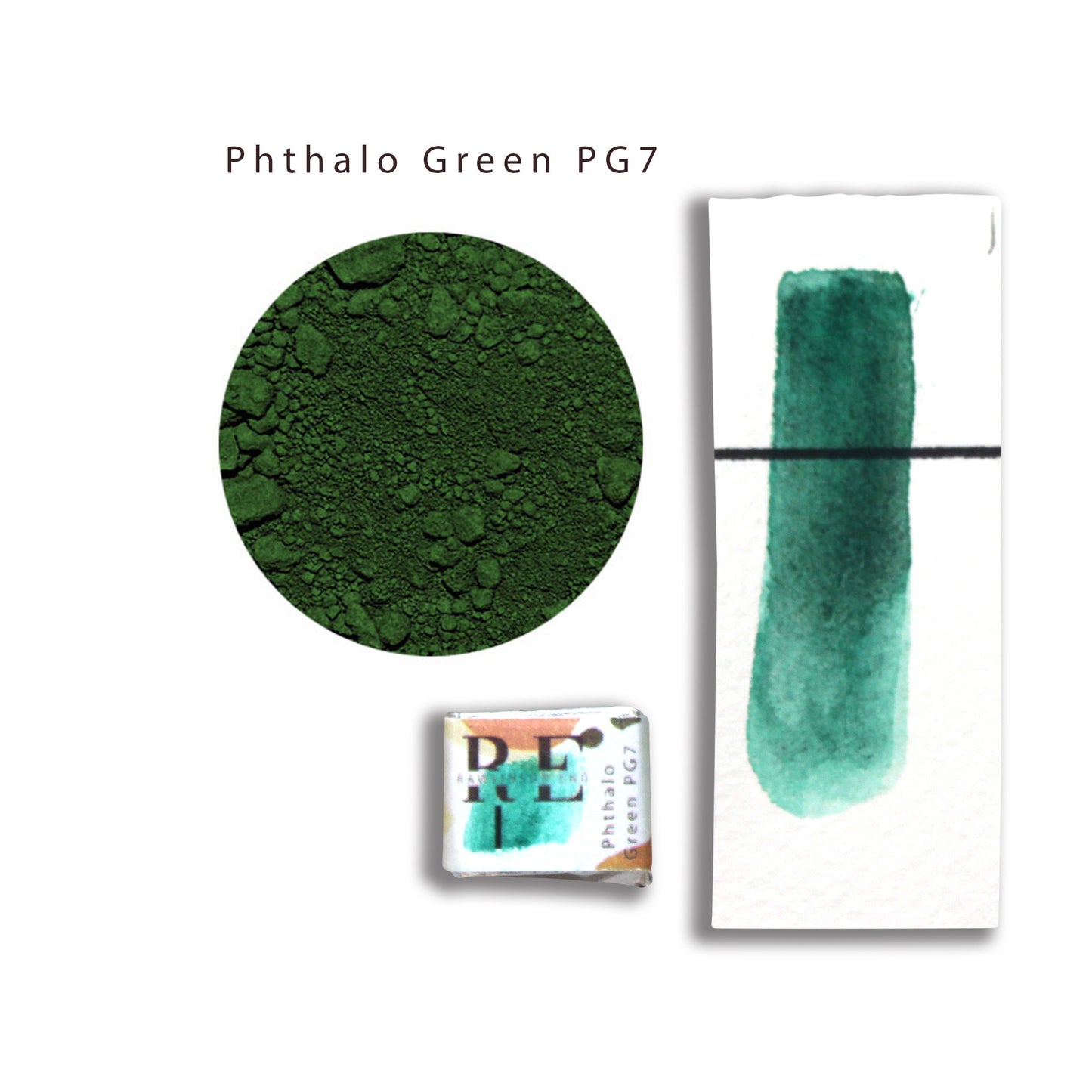 Phthalo Green. Professional quality fine watercolor paint