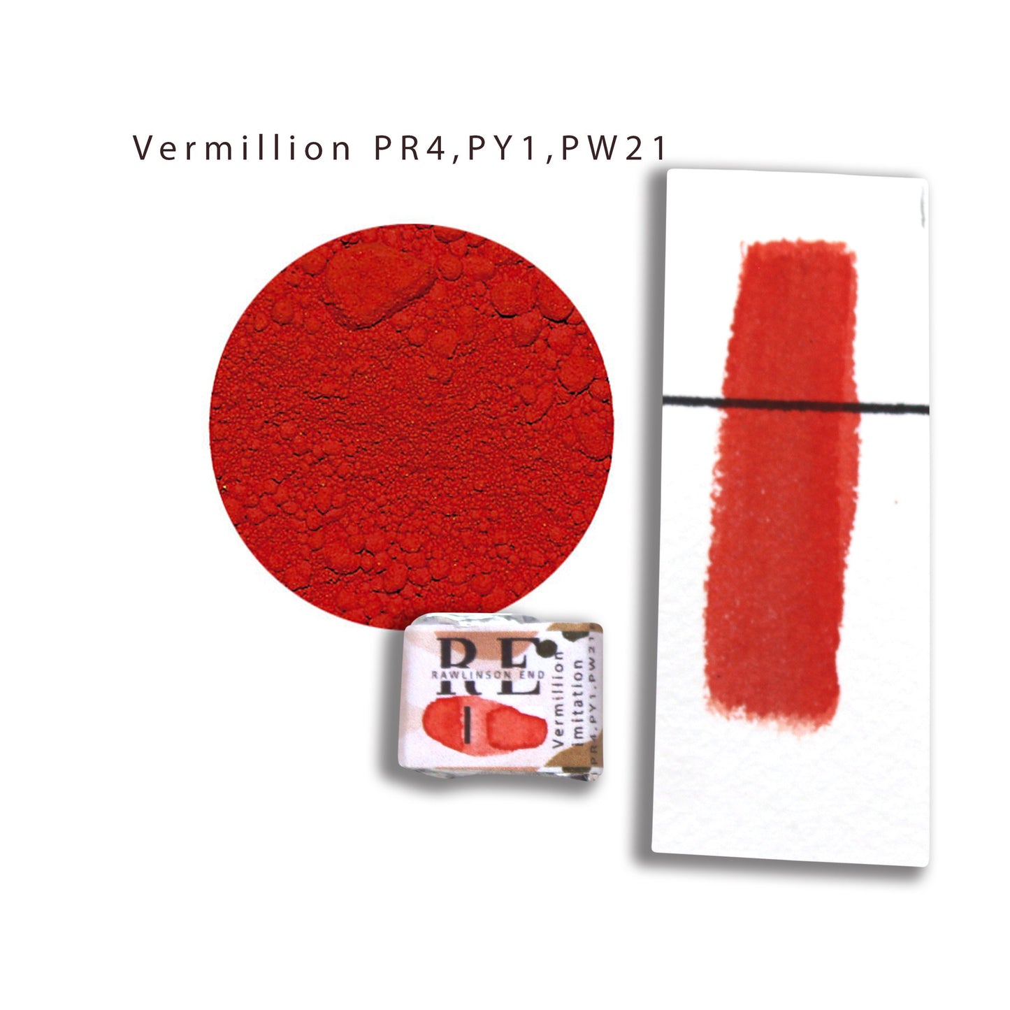 Vermillion. Professional quality fine watercolor paint