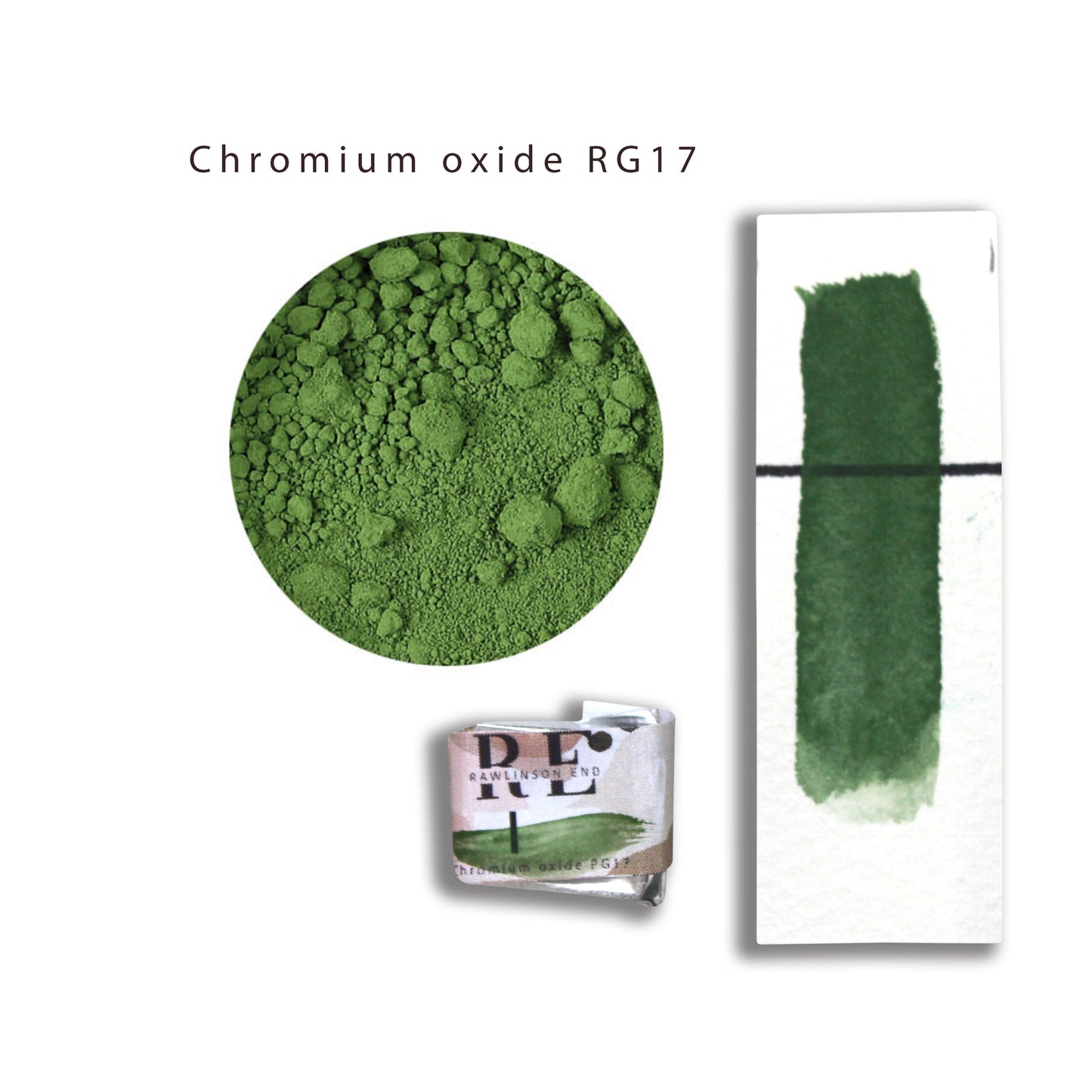 Chromium oxide. Professional quality fine watercolor paint