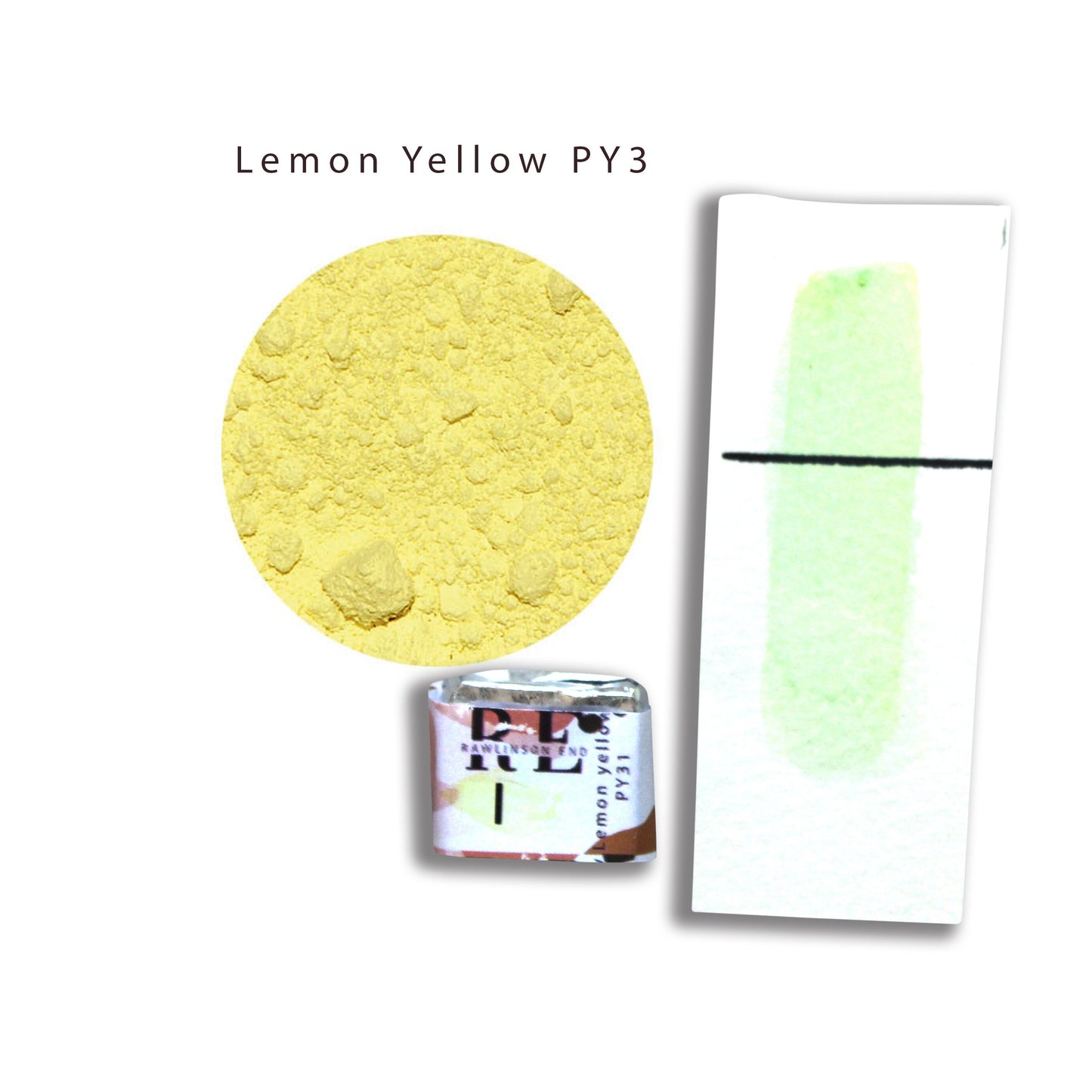Lemon yellow. Professional quality fine watercolor paint