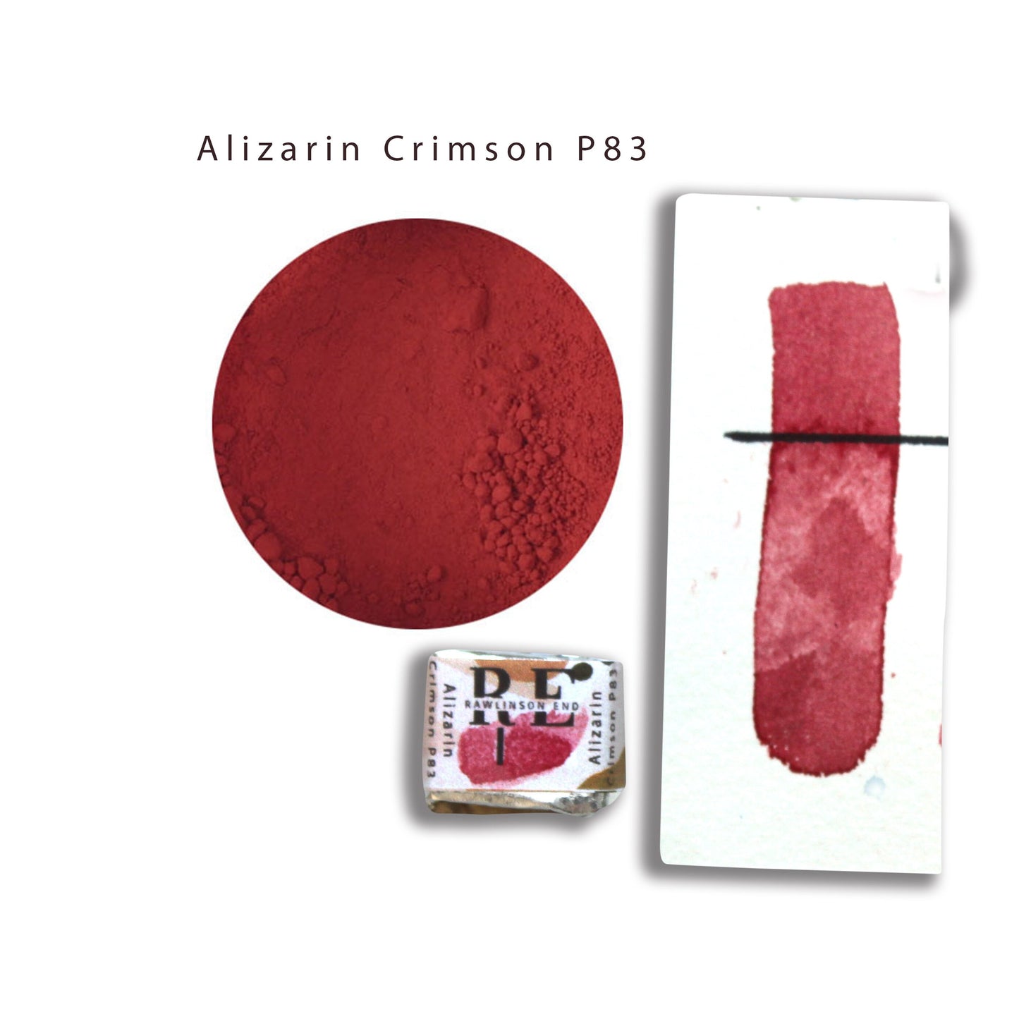 Alizarin Crimson. Professional quality fine watercolor paint