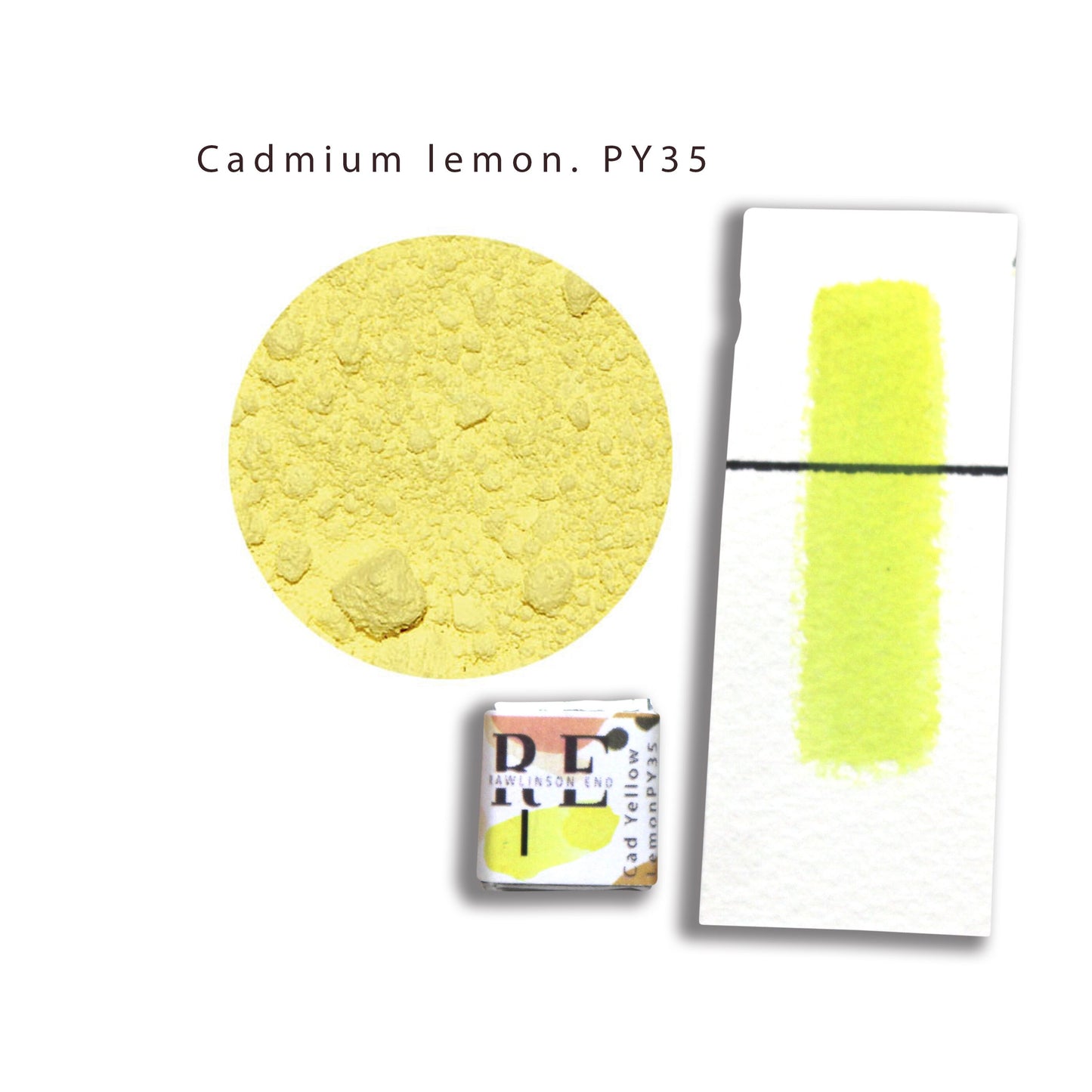 Cadmium Yellow Lemon. Professional quality fine watercolor paint