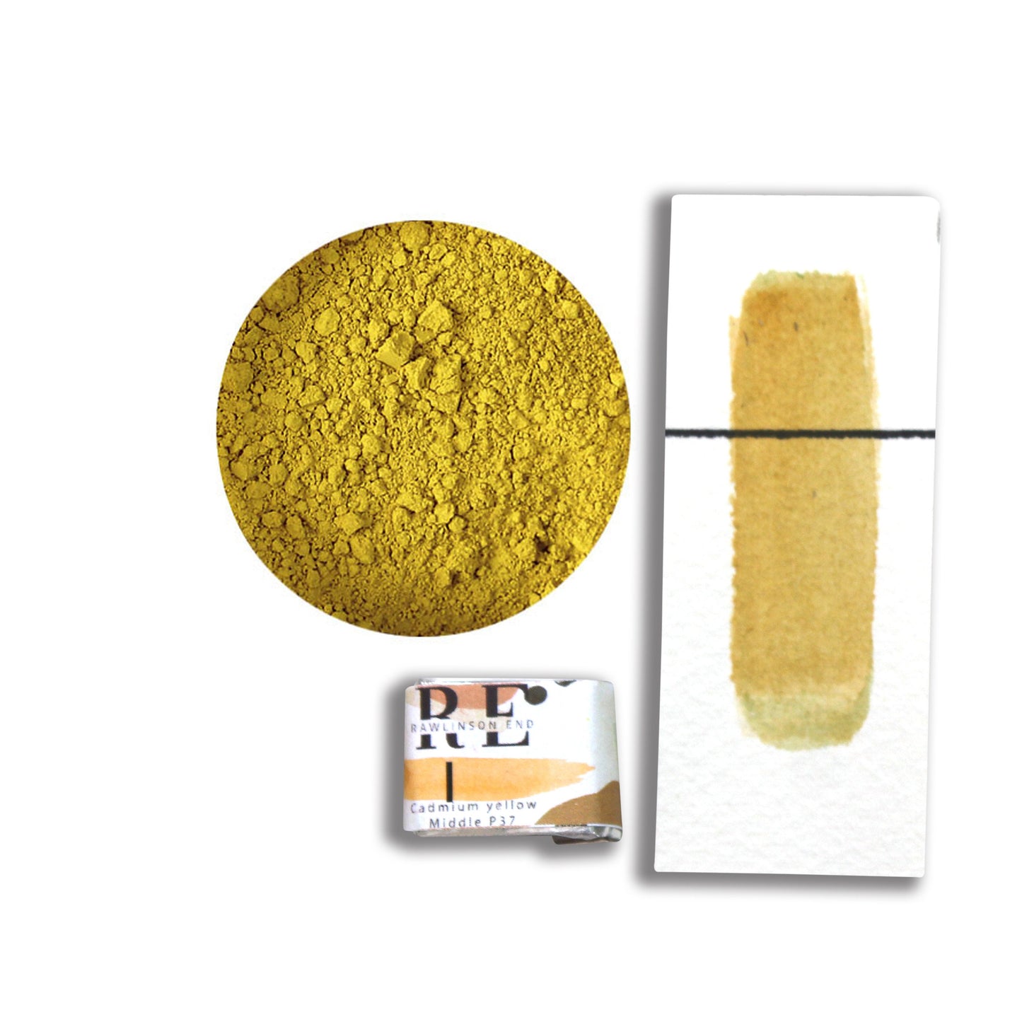 Yellow Ochre. Professional quality fine watercolor paint
