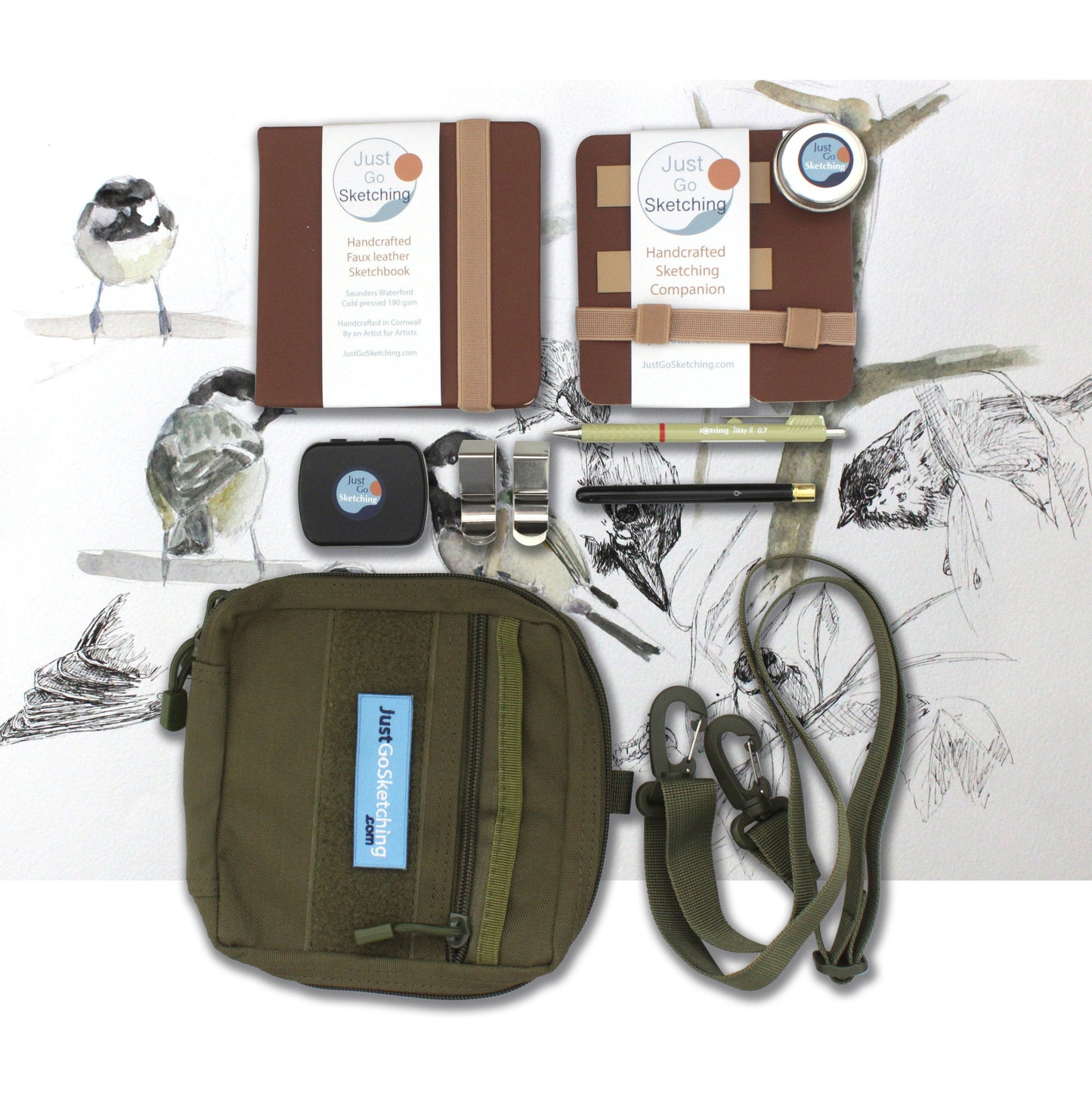 5x5 ins JustGoSketching Kit (6 half pans)
