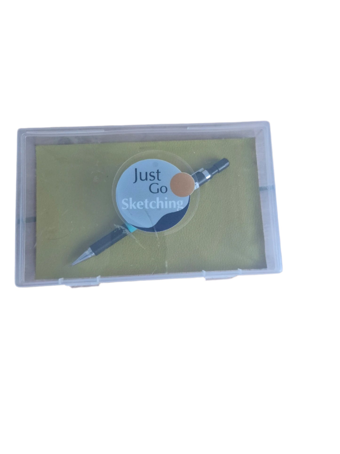 Pencil box with faux leater inside