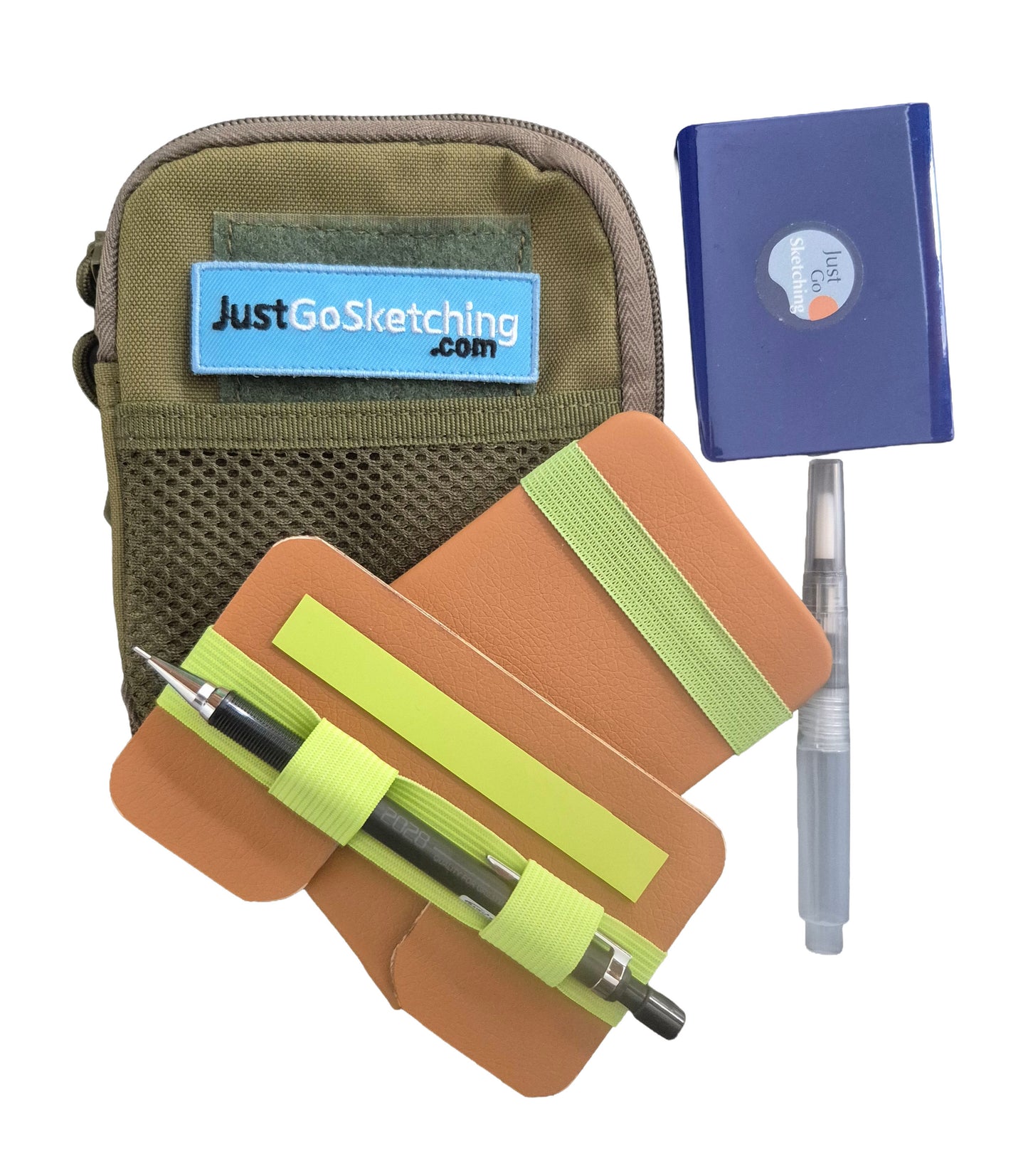 JustGoSketching Pocket Kit (3x5") – One-Handed Portable Sketching Kit