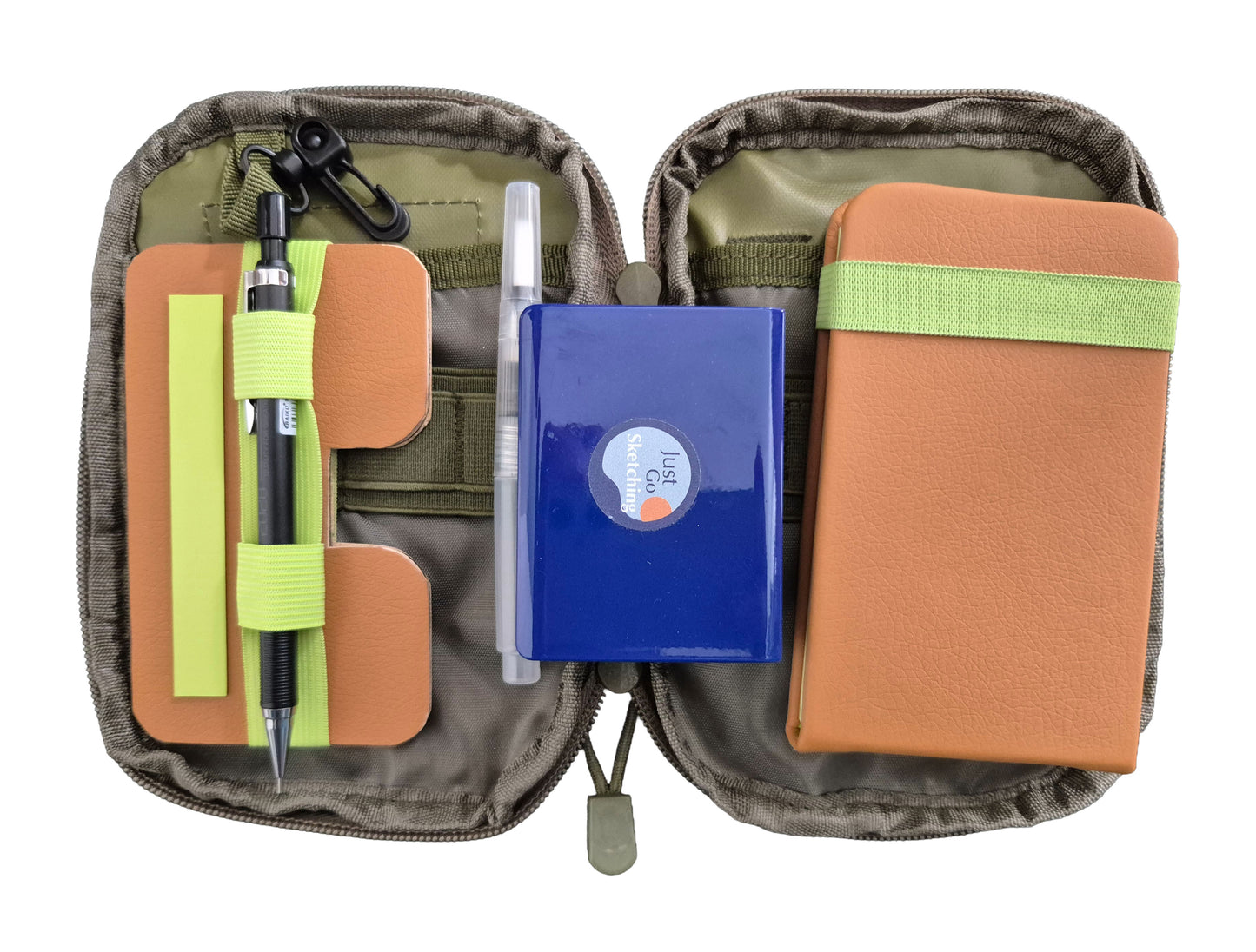 JustGoSketching Pocket Kit (3x5") – One-Handed Portable Sketching Kit