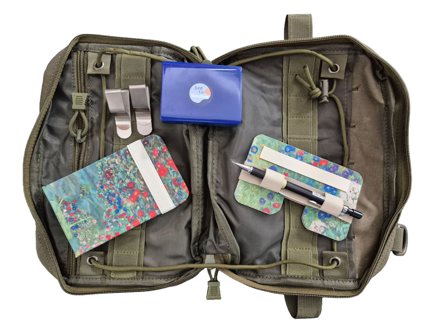 JustGoSketching Pocket Kit (3x5") – One-Handed Portable Sketching Kit