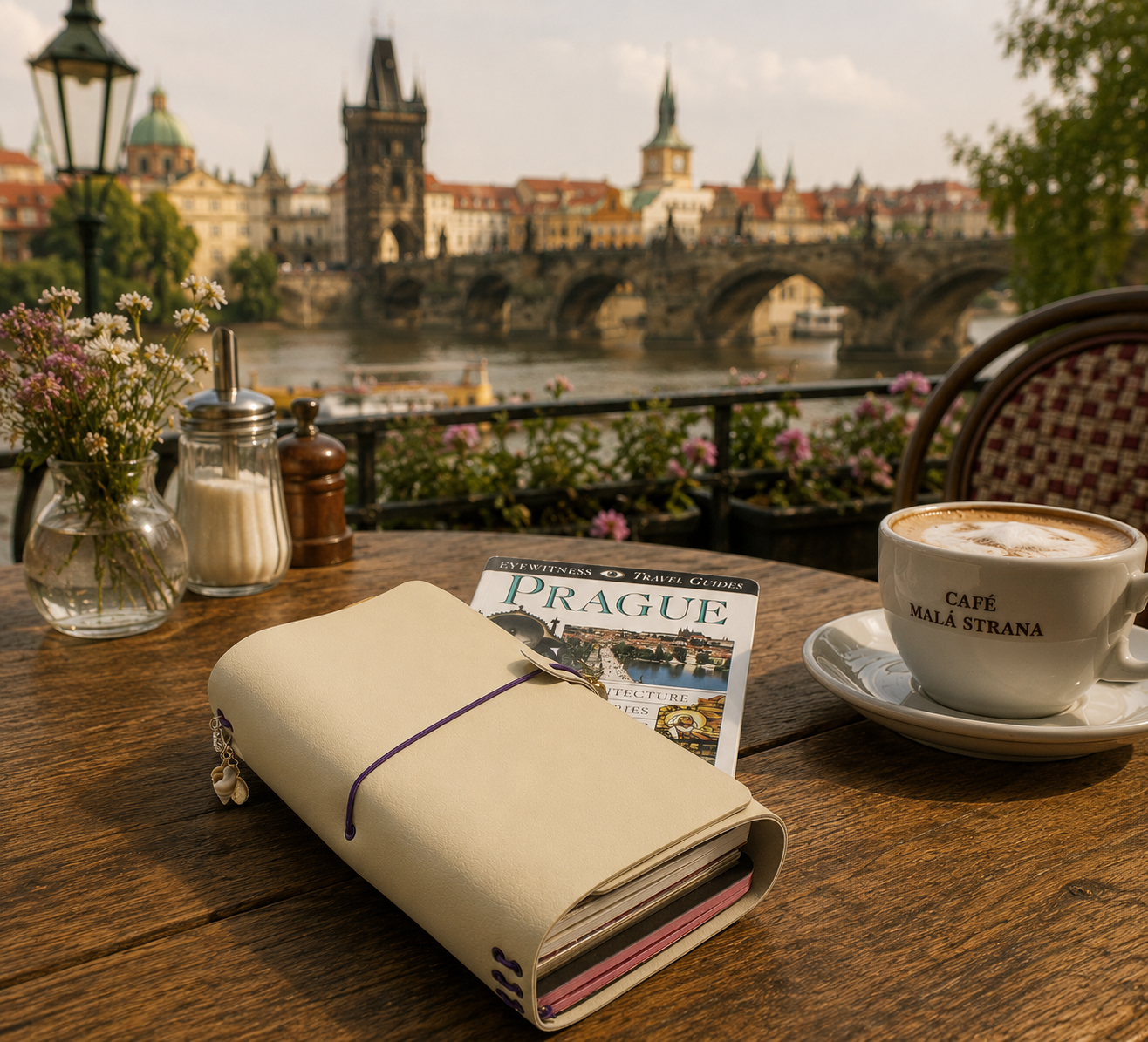 Perran A5 slim Trifold Journal Cover | Vegan Leather Journal | Cover only