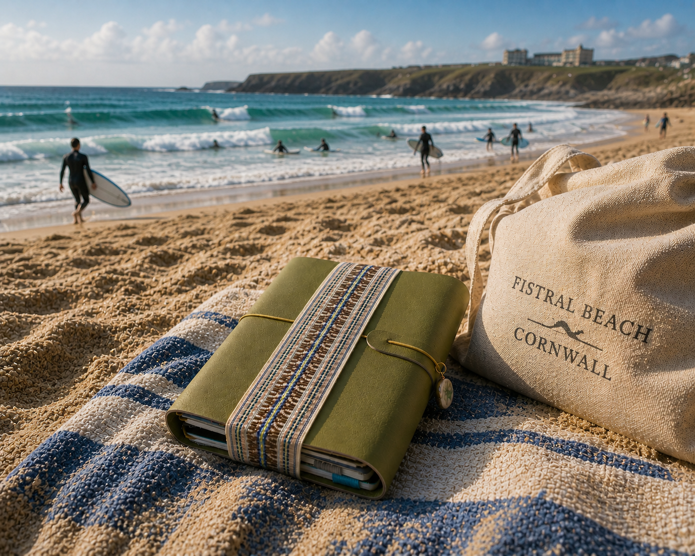 Fistral A5 Trifold Journal Cover | Vegan Leather Journal Cover | 3 inserts