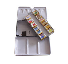Handcrafted transparent watercolors with tin | choose from 24 half pans | 6 - 12 or 24