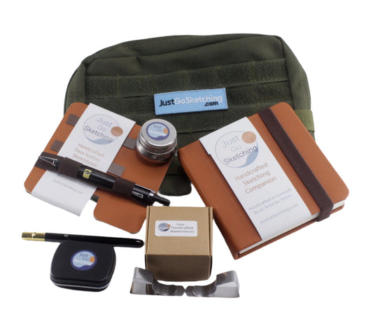 5×5 JustGoSketching Kit (No Paints) – 40 Pages + Sketching Companion Board (Square Kit)