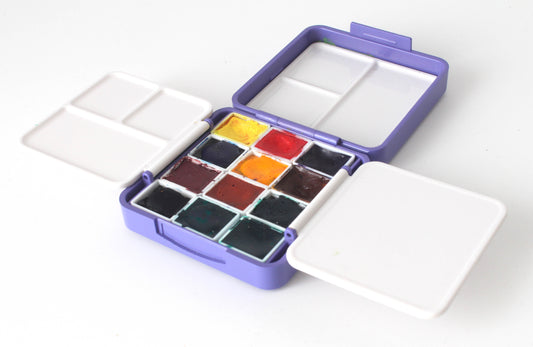12 Half-Pan Travel Palette Box (Magnetic Compatible) – JustGoSketching Companion Add-On