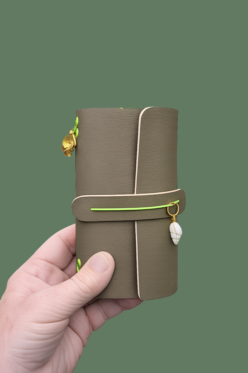 Porthcurno A6 Trifold Journal Cover | Vegan Leather Journal Cover | Cover only