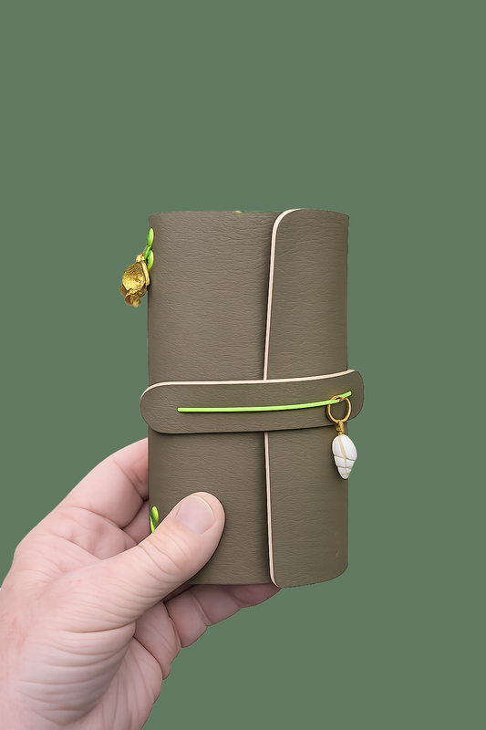 Porthcurno A6 Trifold Journal Cover | Vegan Leather Journal Cover | Cover only