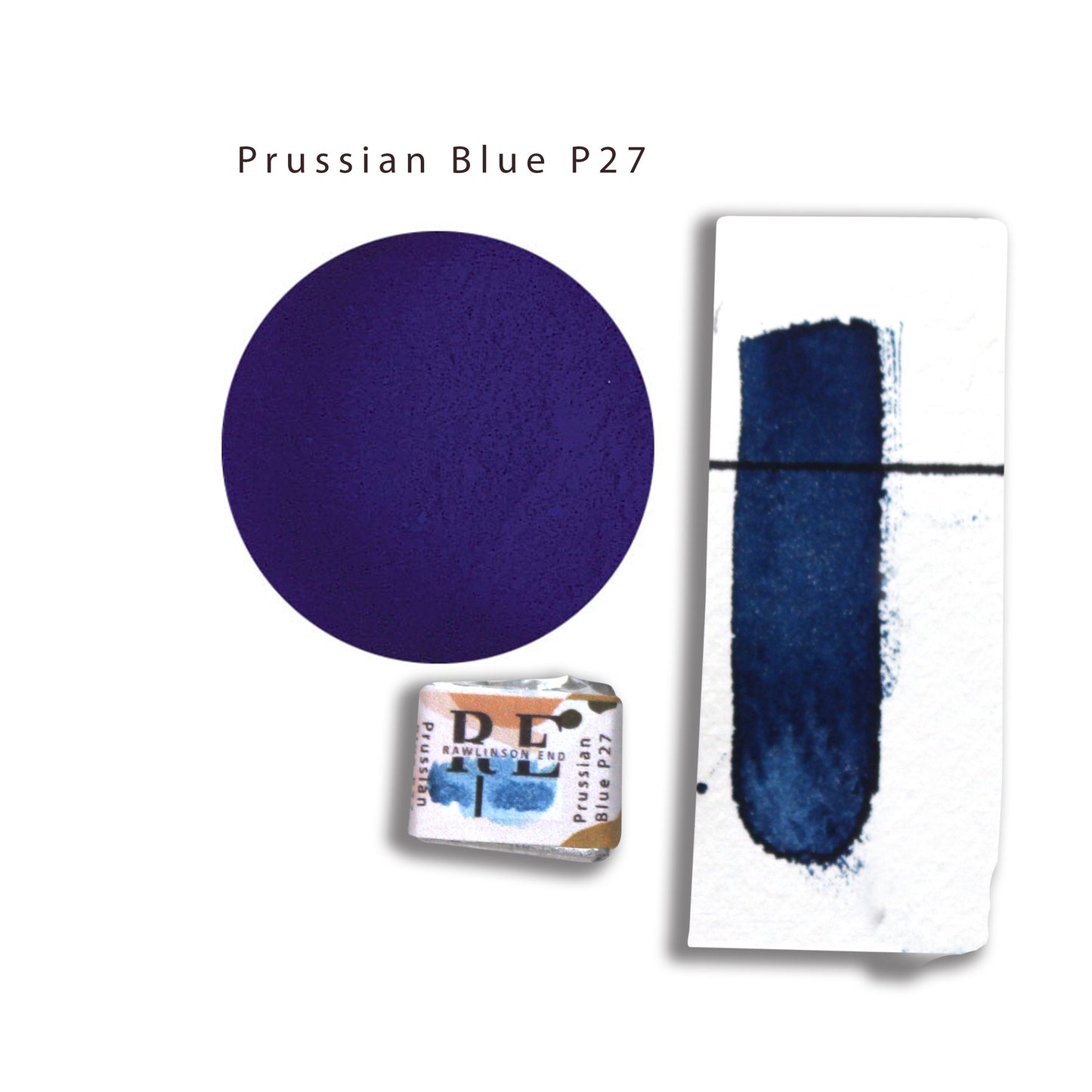 Prussian blue. Professional quality fine watercolor paint